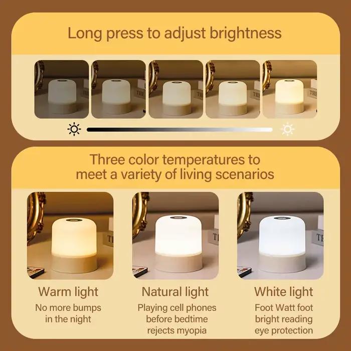 Lampe de Table lampe de chevet pour chambre à coucher 16 couleurs changeantes tactile veilleuse RGB à distance réglable Rechargeable Portable lumière de pièce
