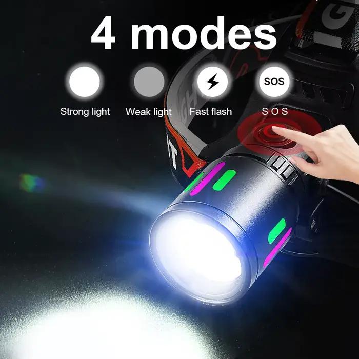 Lampe de Sauna Ultra Lumineuse, Laser Blanc, Lampe de Bain, Tête LED, Longue Portée, Injuste, Pêche Nocturne, Randonnée, 1000000LM