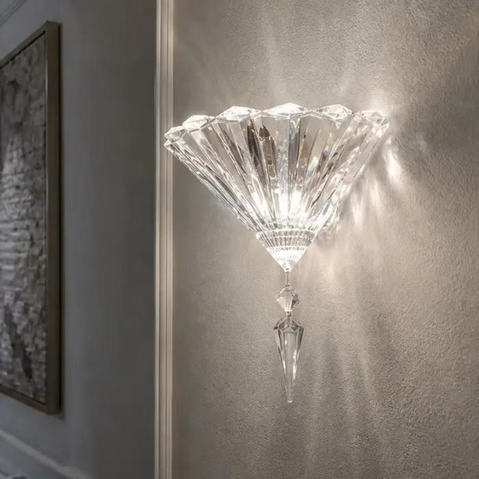 Lampe murale en cristal de style moderne pour salon, îlot de cuisine, décoration intérieure, luminaire suspendu, lustre en cristal de luxe, éclairage mural