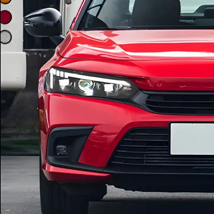 Ensemble de phares avant de voiture pour Honda Civic 11Th 2021 – 2024, phares automobiles Led, mise à niveau, configuration élevée, 3 accessoires d'objectif de projecteur