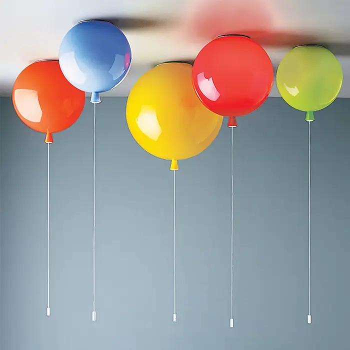 Plafonnier ballon coloré moderne pour chambre à coucher