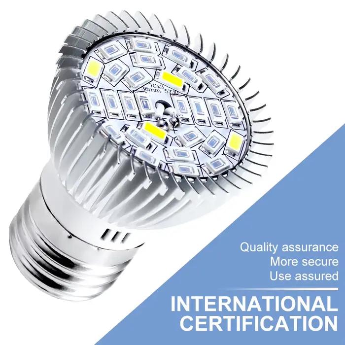 Lampe LED à spectre complet pour plantes, lampe E27 pour culture hydroponique intérieure, ampoule de croissance LED 18W 28W 30W 50W 80W 100W
