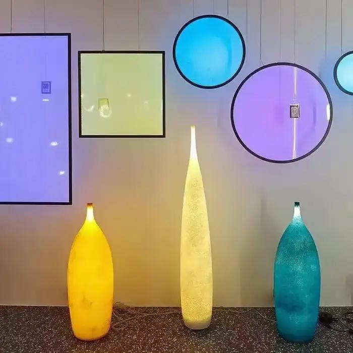 Lampadaire minimaliste nordique pour salon chambre chevet canapé Vase en résine lampe d'ambiance moderne créatif