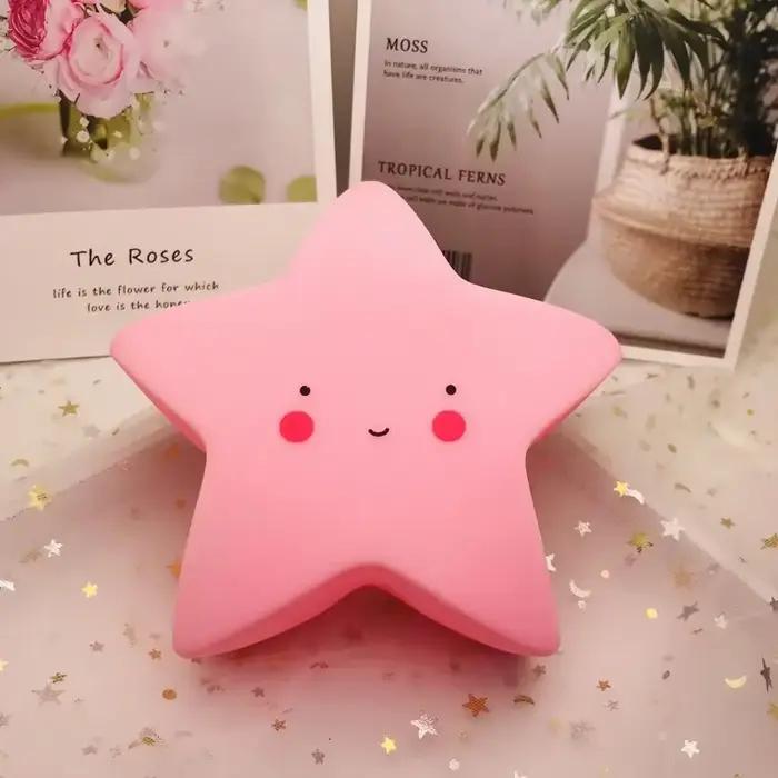 Mini LED veilleuse dessin animé fantaisie étoile lune éclairage intérieur lampe de chevet bébé chambre décoration enfants cadeau jouet lampe de nuit