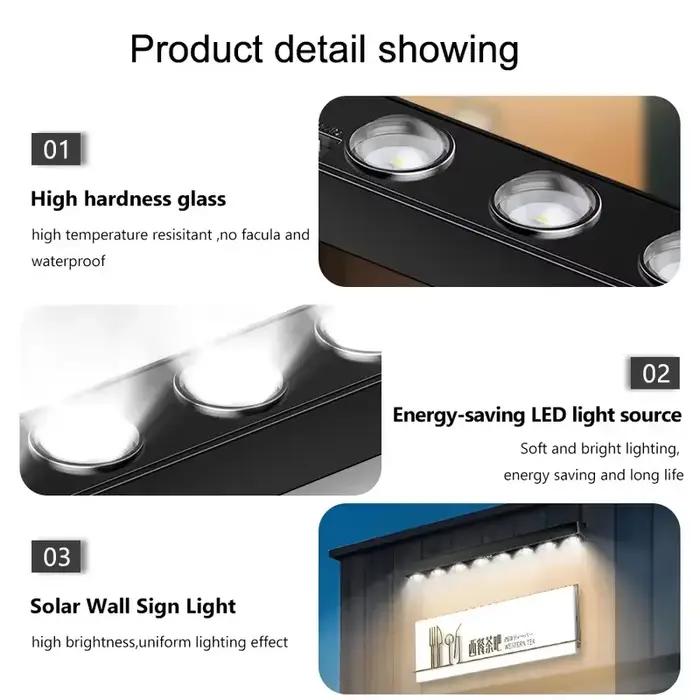 Applique murale solaire LED d'extérieur, étanche, pour clôture, décoration de jardin, porche, Patio, terrasse, balcon, cour, lumière d'ambiance pour la maison