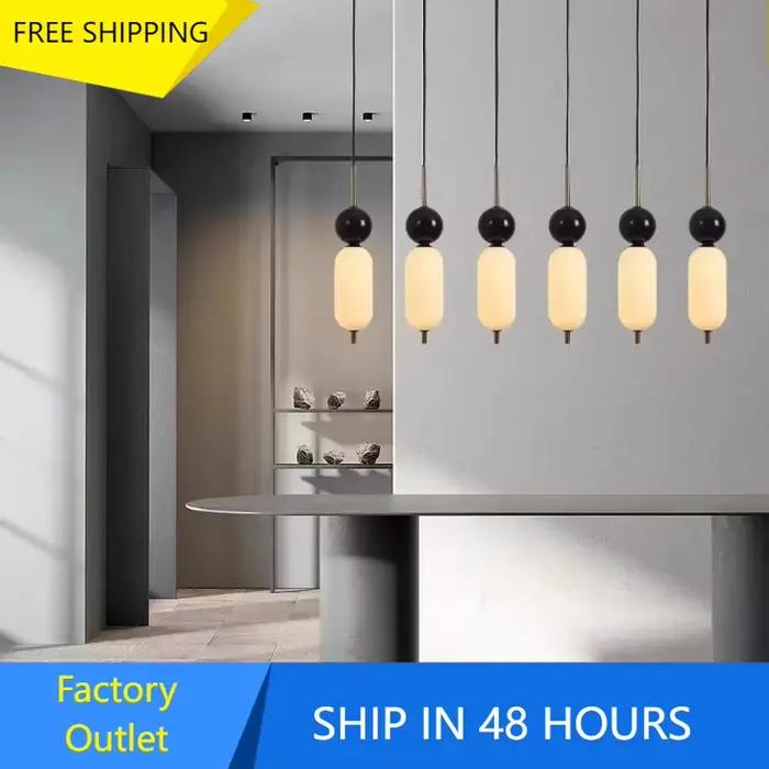 Plafonnier LED suspendu en pierre, design moderne, éclairage d'intérieur, luminaire décoratif de plafond, idéal pour une chambre à coucher, un hôtel ou une cuisine