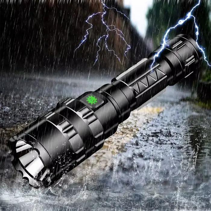65000Lums spécial chasse Scout lampe de poche LED tactique éblouissement torche lampe USB charge étanche feu mitrailleuse camping