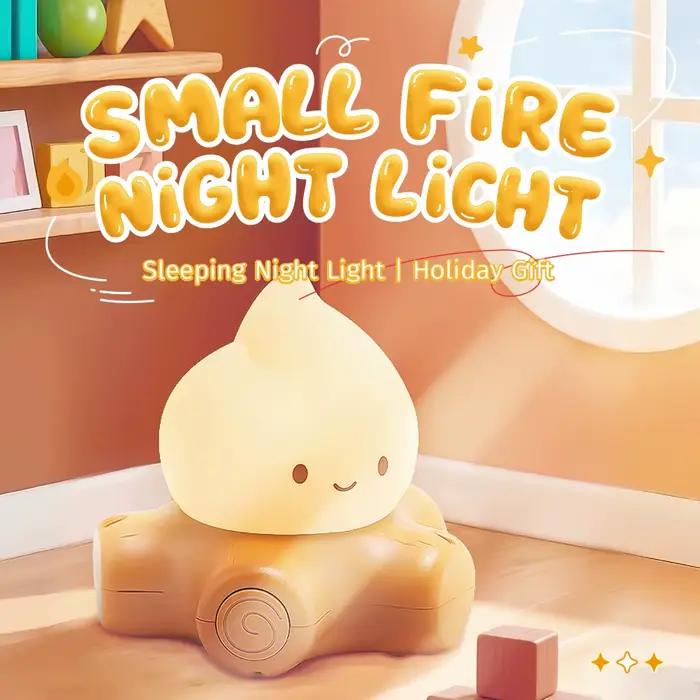 Feu de camp veilleuse mignon en Silicone souple lampe de sécurité décorations synchronisation réglable décor de chevet enfants bébés cadeaux d'halloween