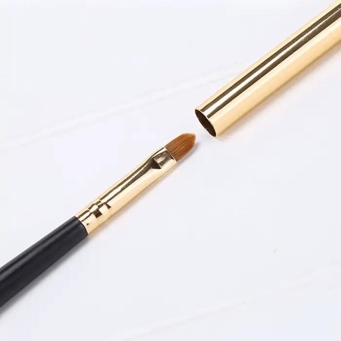Pinceau de maquillage portable avec capuchon de protection, stylo à lèvres, manche en métal, brillant à lèvres cosmétique, rouge à lèvres Jules Gloss, or, argent