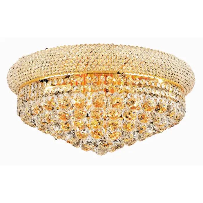 Plafonnier LED suspendu en cristal doré, design rond, lumière de luxe, luminaire décoratif d'intérieur, idéal pour un salon ou une cuisine