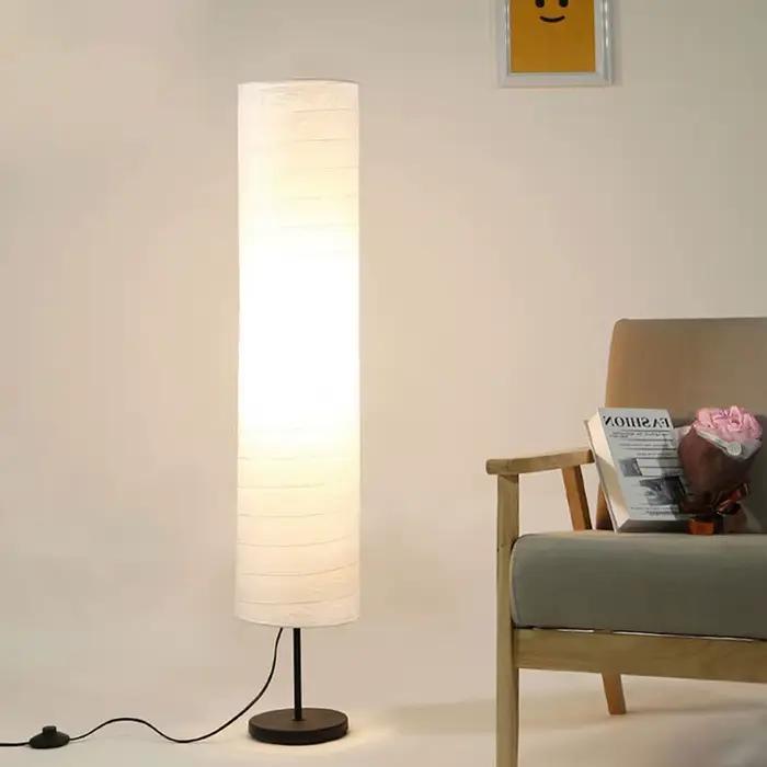 Abat-jour de lampe sur pied de style nordique minimaliste, en papier, pour la maison, l'hôtel, la chambre à coucher, sans support