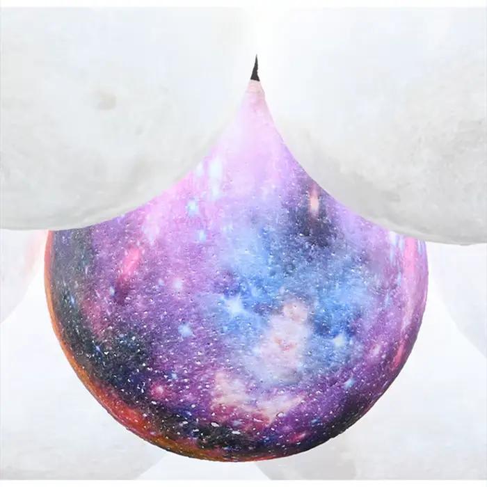 Plafonnier LED suspendu en forme de lune, design nordique, impression 3D, luminaire décoratif d'intérieur, idéal pour un salon, une chambre d'enfant ou une chambre à coucher