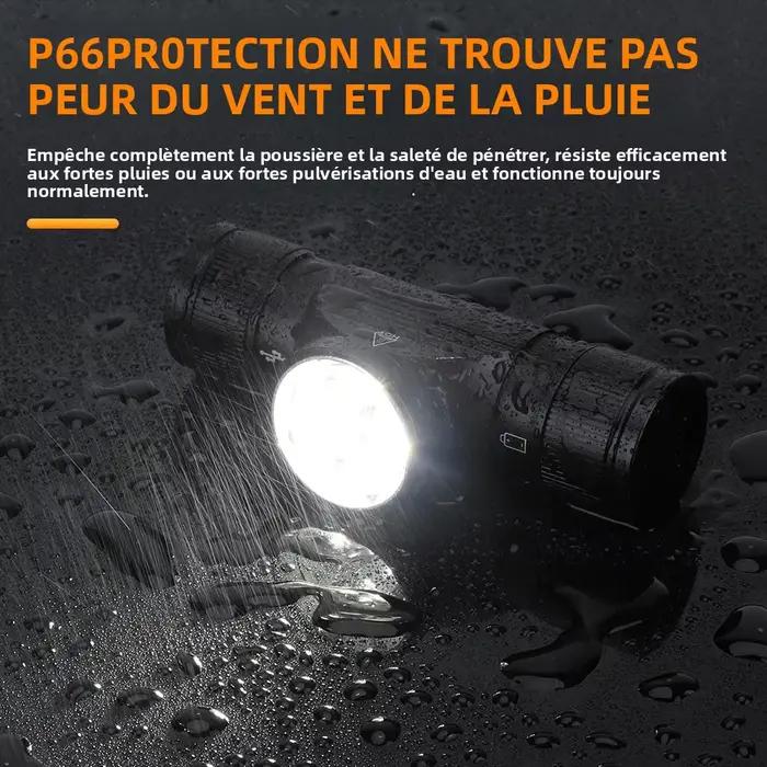 BORUiT HP330 3 * LED lampe frontale 1200LM puissant type-c rechargeable phare étanche Camping pêche tête torche lanterne