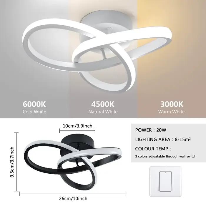 Lustre LED domestique trois couleurs
