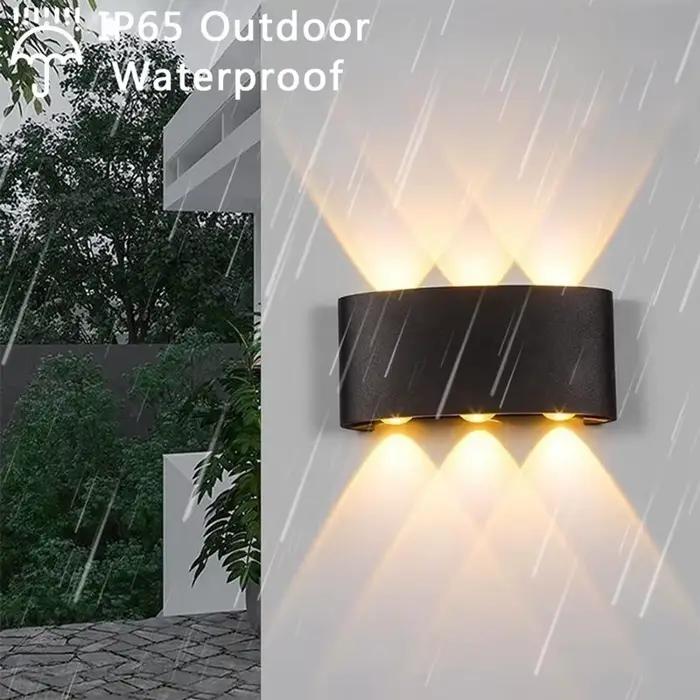 Aluminium Applique Murale LED Intérieur Appliques Murales Exterieur Etanche IP65 Up and Down Lampe