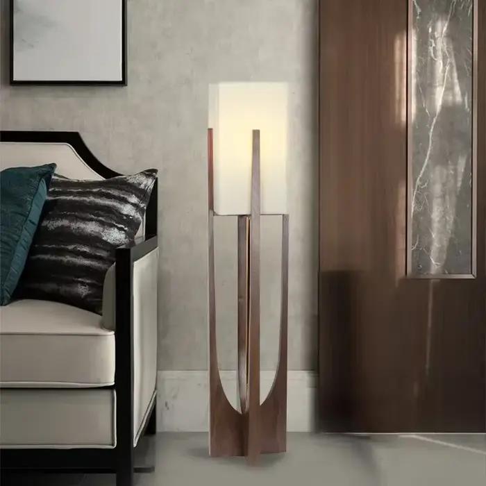 Lampadaire moderne nordique lampe sur pied japonaise en bois massif pour salon chambre hôtel lampe en tissu vintage lampe de Table de chevet