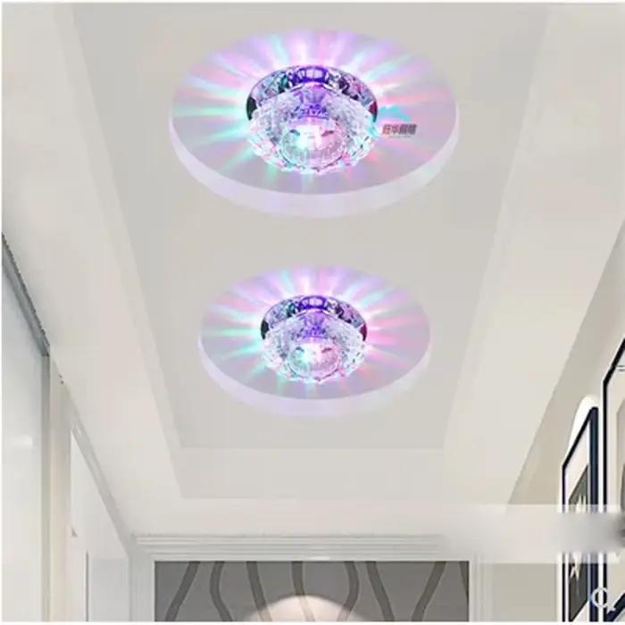 Plafonnier encastré en cristal au design moderne