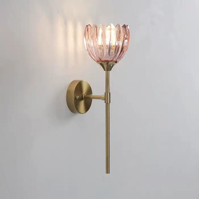 Applique murale led en verre de couleur moderne