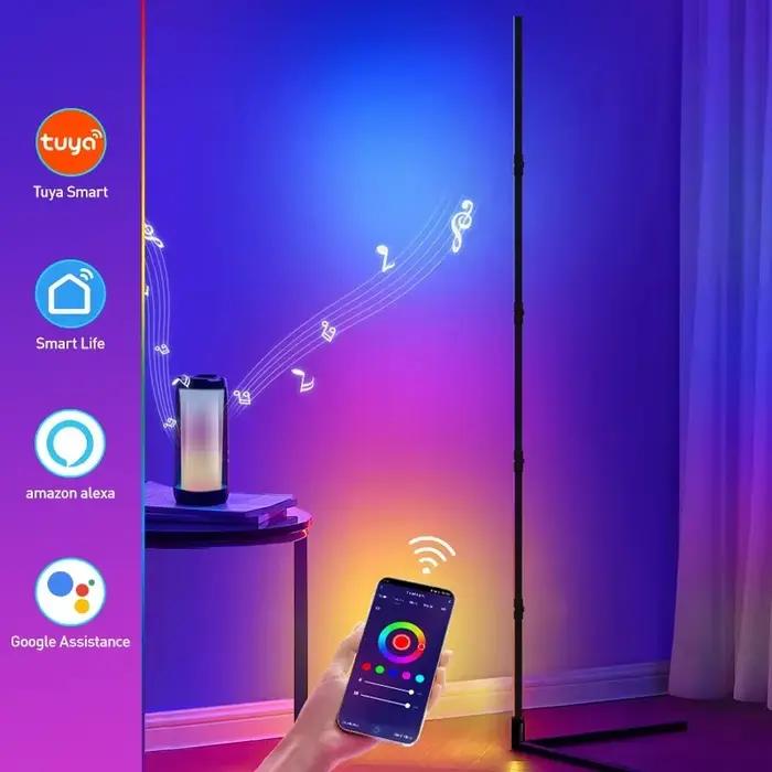 Lampadaire d'angle intelligent RGBIC 180cm