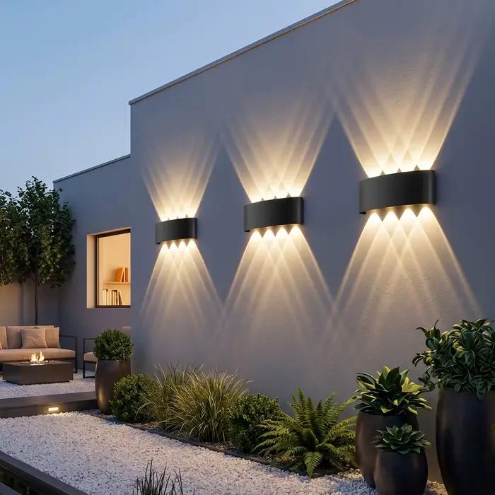 Aluminium Applique Murale LED Intérieur Appliques Murales Exterieur Etanche IP65 Up and Down Lampe