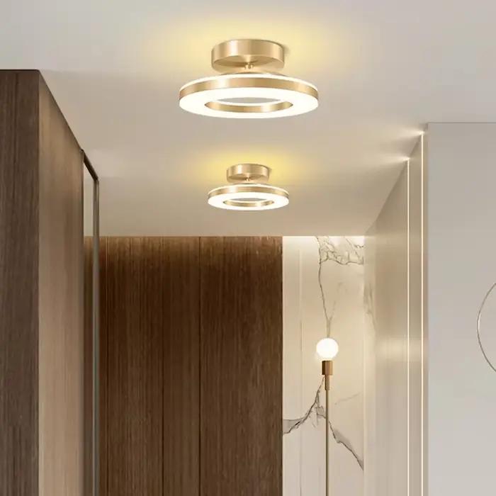 Plafonnier LED nordique moderne or éclairage intérieur décoration maison chambre salon balcon entrée étude occassions spéciales