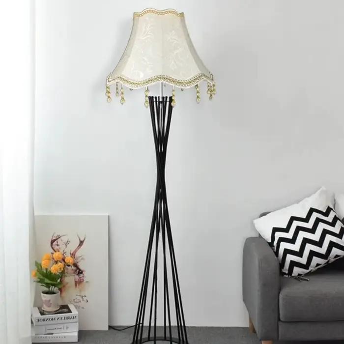 E27 abat-jour de lampe de Table 25CM Style européen couvercle de lampe murale de luxe perle gland lampadaire cache-poussière applique murale