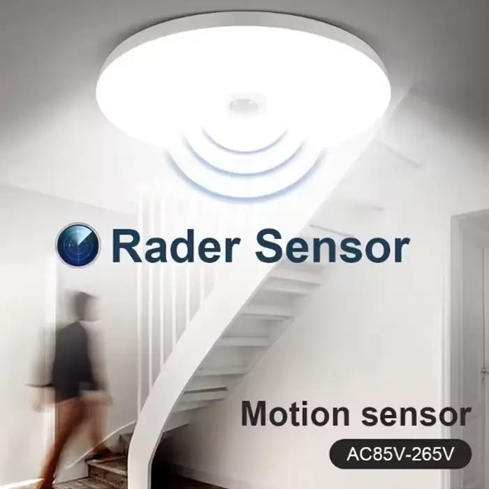 Radar Plafonnier Mouvement LED Capteur Plafonnier Moderne Décor À La Maison Intérieur pour Garage Chambre Couloirs Allée Plafonnier 220V