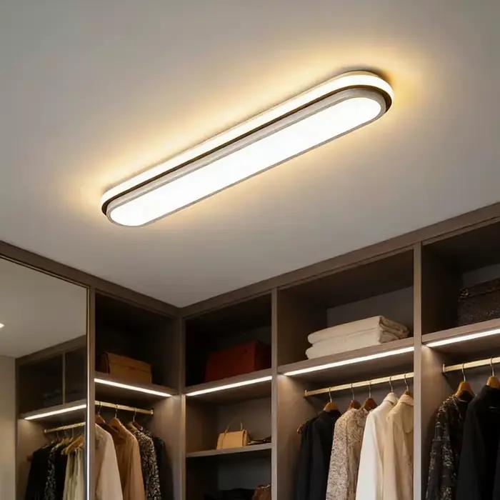 Plafonnier moderne en acrylique et fer avec ampoules LED pour chambre, salon, entrée, cuisine et autres pièces intérieures