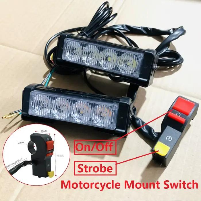 Feux clignotants 12V pour voiture, moto, camion, lampe de signalisation d'urgence, lumière stroboscopique de sécurité, patrouille quotidienne, DRL, lumière du jour
