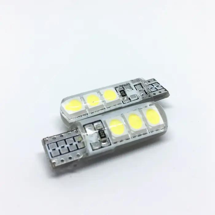 Lampe dôme de lecture led W5W, T10 194 2825 WY5W 6 SMD, Gel de silice, étanche, lumière de cale, ampoule de stationnement automobile, coque en Silicone, lampe de lecture