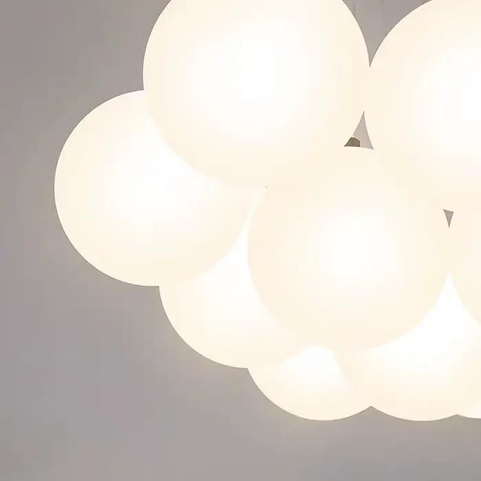 SANDYHA Moderne Boule de Verre Abat-Jour Pendentif Lampe Suspension De Cuisine Éclairage Intérieur Salle À Manger Salon Chambre Décoration De La Maison