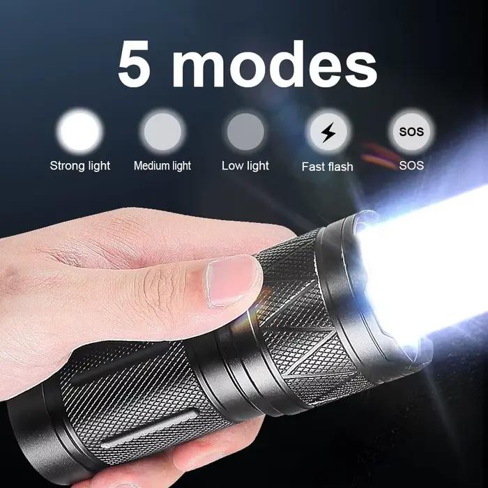 2025 Nouvelles lampes de poche laser blanches 15000 mAh 990000 LM lampe de poche Ultra puissante Zoom USB lanterne Rechargeable torche de Camping en plein air