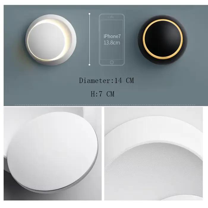 LED applique moderne 5W 350 degrés rotatif applique pour escaliers salon chambre applique murale bureau à domicile lumière fantaisie