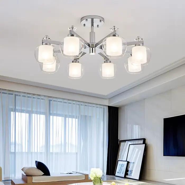 Lustre LED moderne de luxe pour table à manger