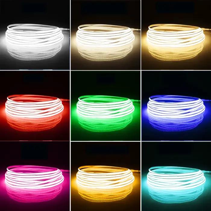 Bande lumineuse LED COB Ultra fine, 5MM, couleur unique, Flexible, PCB, 12V, néon Super lumineux, pour cuisine, armoire, chambre, décoration de voiture