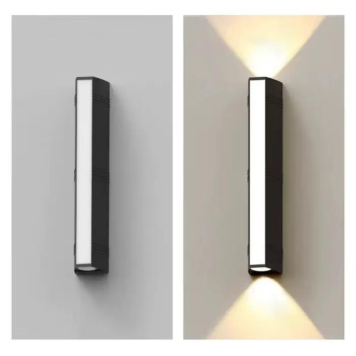Mur LED moderne lumières étanche applique extérieure longue bande IP65 aluminium applique murale jardin porche luminaires Luminaire