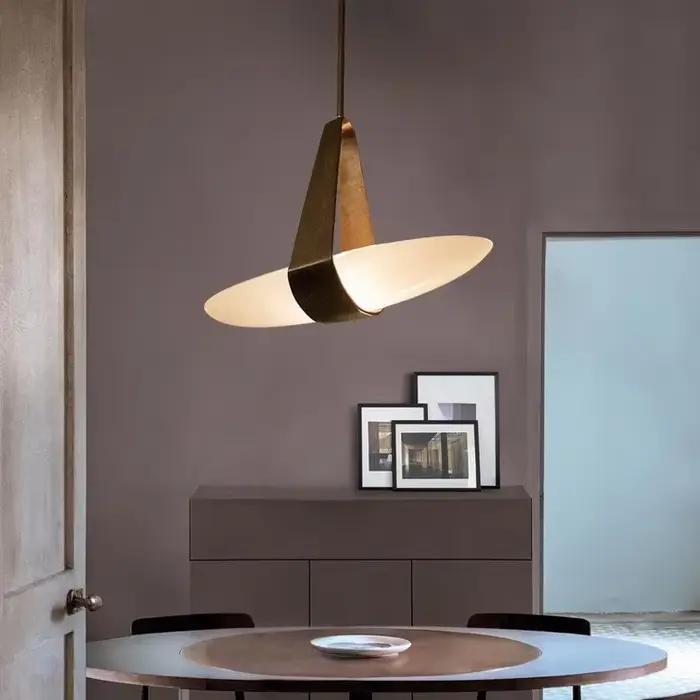 Designer moderne en cuir LED lustre restaurant suspension chambre table de chevet art lumière nordique décoration de la maison luminaire