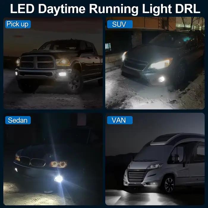 2 pièces P13W ampoule LED DC12V LED voiture antibrouillard conduite DRL feux de jour 6000K blanc 1760Lm phare automatique