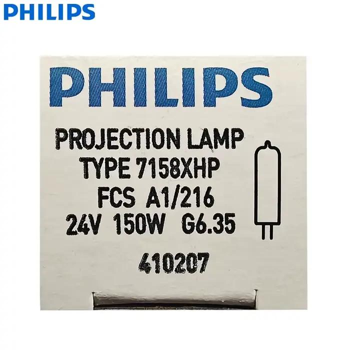 Lampe halogène Philips 7158XHP 150W G6.35 24V sans réflecteur, lumière sans ombre, ampoule de microscope, lampes de projection FCS
