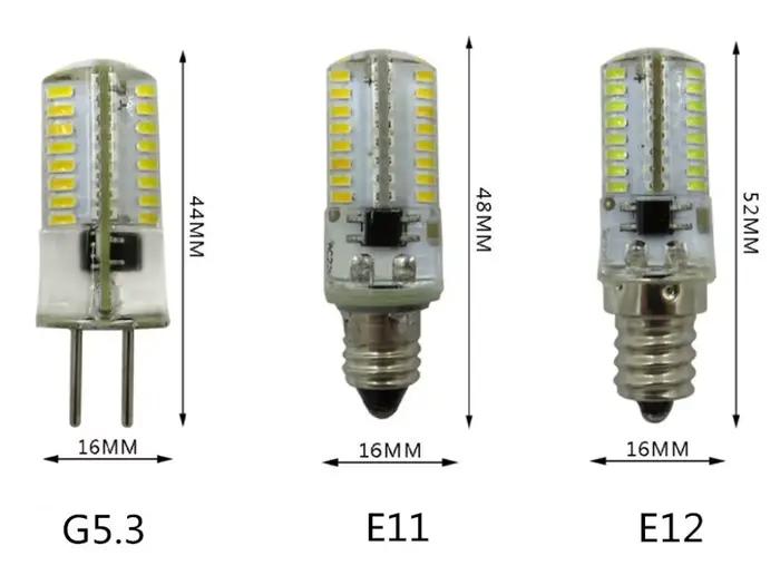 Ampoule LED à intensité variable G5.3 E11 E12 E14 E17 BA15D 220V BA15S 110V ampoule en cristal G4 110V G9 led b15 g5.3 110v E11 110V BA15S LED