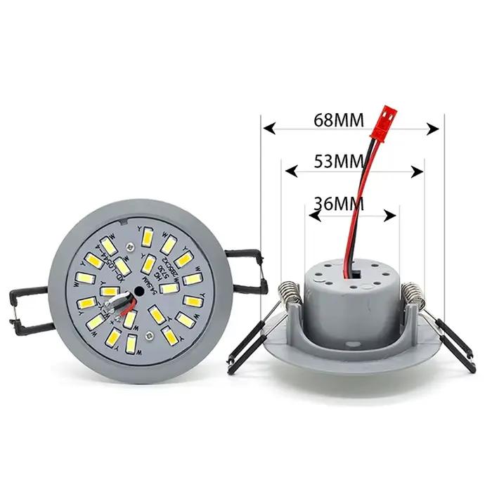 Spot Lumineux LED Encastrable pour le Plafond, avec Ampoule de Maïs, Double Forme Ronde, 5W, 220V, Nouveauté