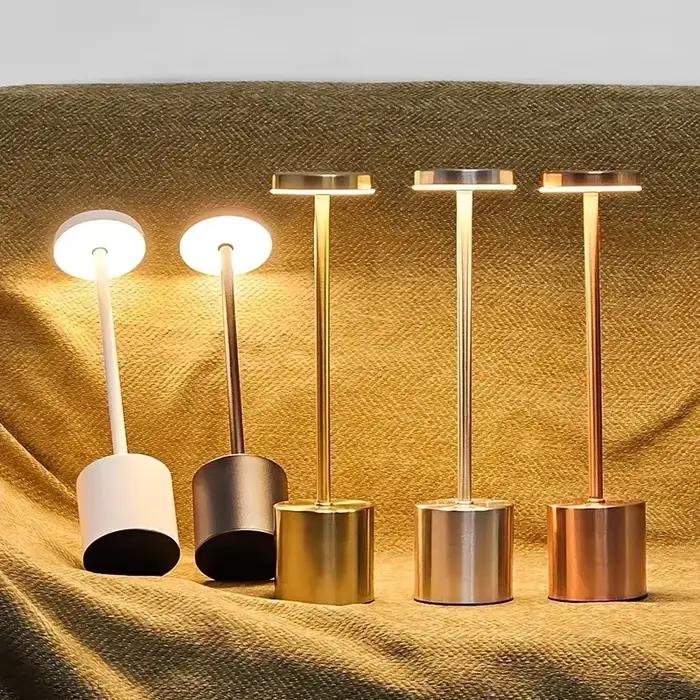 3 couleurs en 1 lampe LED lampe de Table interrupteur tactile Type C Rechargeable chevet veilleuse portable pour Club Bar chambre décor ambiant