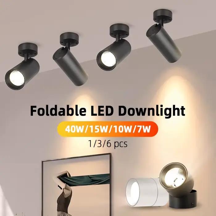 Projecteur Led plafonnier lampe d'intérieur 110V 220V monté en Surface vers le bas lumières pour salon décor chambre