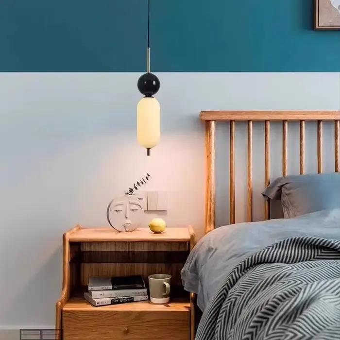 Plafonnier LED suspendu en pierre, design moderne, éclairage d'intérieur, luminaire décoratif de plafond, idéal pour une chambre à coucher, un hôtel ou une cuisine