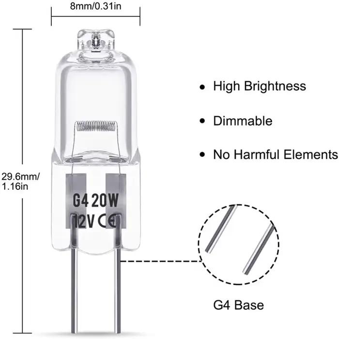 Ampoules halogènes écologiques G4 12V, lampe LED à Capsule 5W 10W 20W 35W 50W, perles insérées, lampe en cristal, vente en gros, paquet de 3/5/10