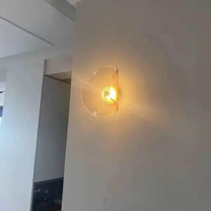 Lampes murales en verre, style luxe, postmoderne, verre rond irrégulier, minimaliste, nordique, pour salon, couloir, chambre à coucher, chevet