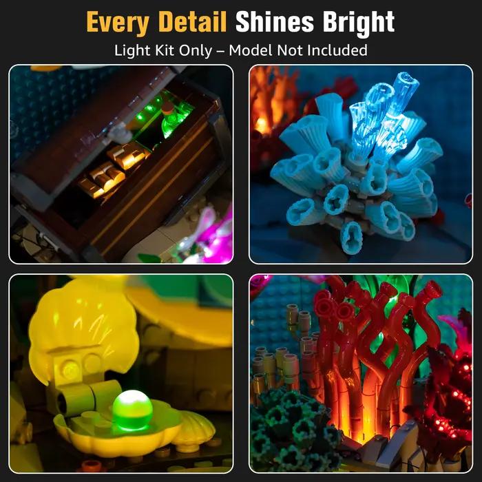 Kit d'éclairage LED pour le modèle Lego Tropical Aquarium 10366, ensemble de jouets DIY, blocs de construction non inclus
