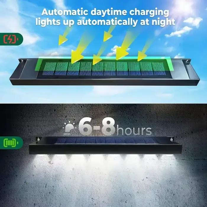 Applique murale solaire LED d'extérieur, étanche, pour clôture, décoration de jardin, porche, Patio, terrasse, balcon, cour, lumière d'ambiance pour la maison