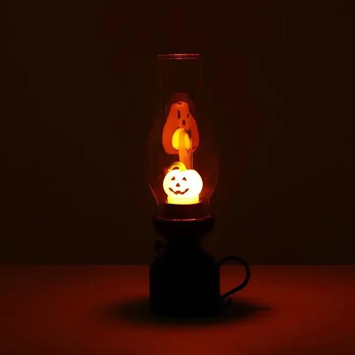 Calcifer sans flamme veilleuse Halloween rétro décoratif bougie lumière dessin animé kérosène lampe chambre Table de
