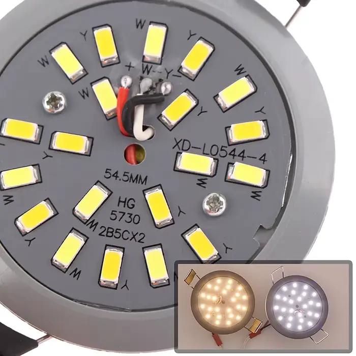 Spot Lumineux LED Encastrable pour le Plafond, avec Ampoule de Maïs, Double Forme Ronde, 5W, 220V, Nouveauté